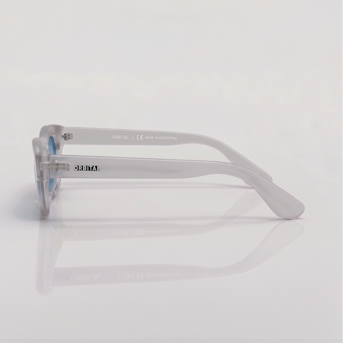 CASABLANCA Clear Gloss Gray / Mirrored Sky Blue Flash