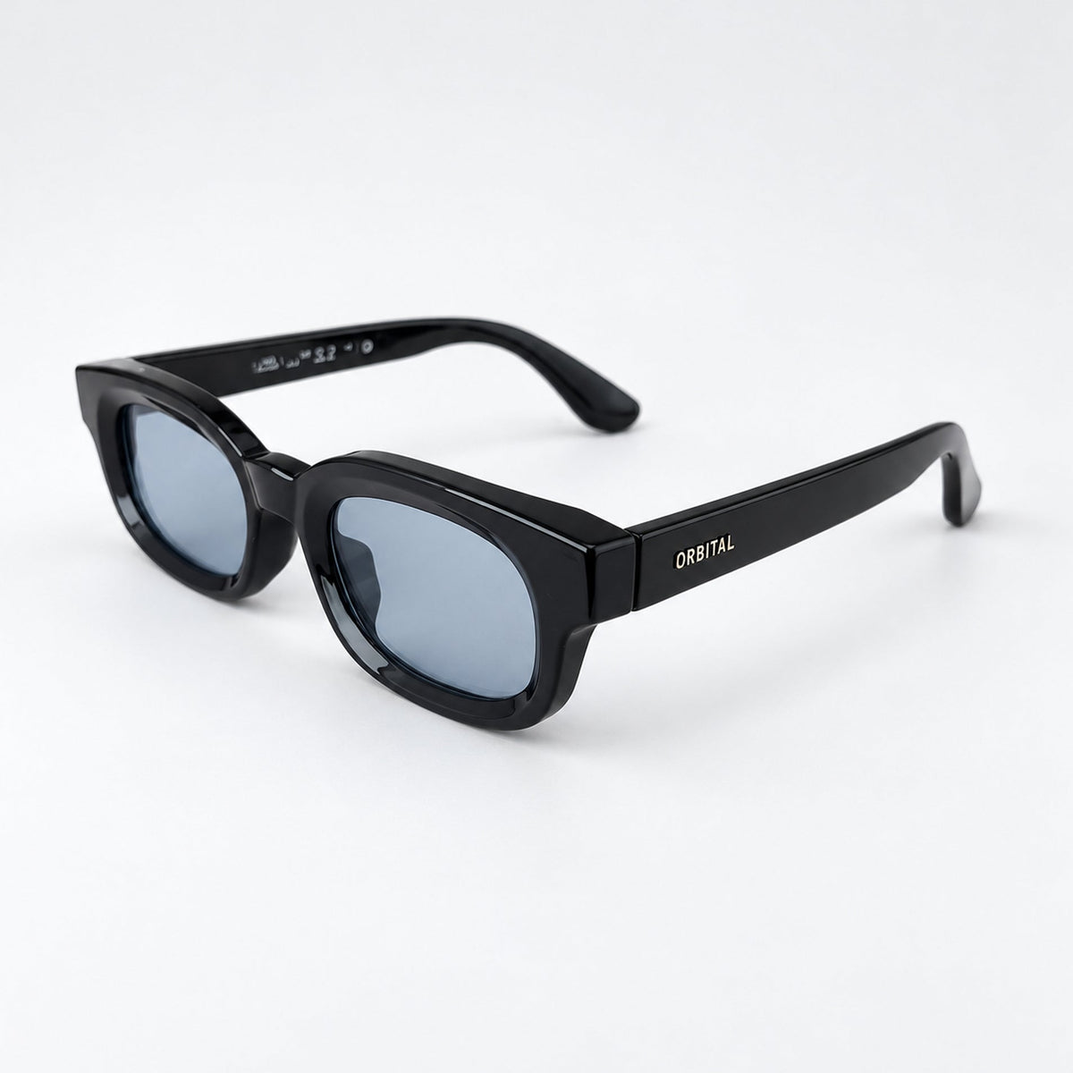 CASABLANCA Gloss Black / Sky Blue — 45° profile