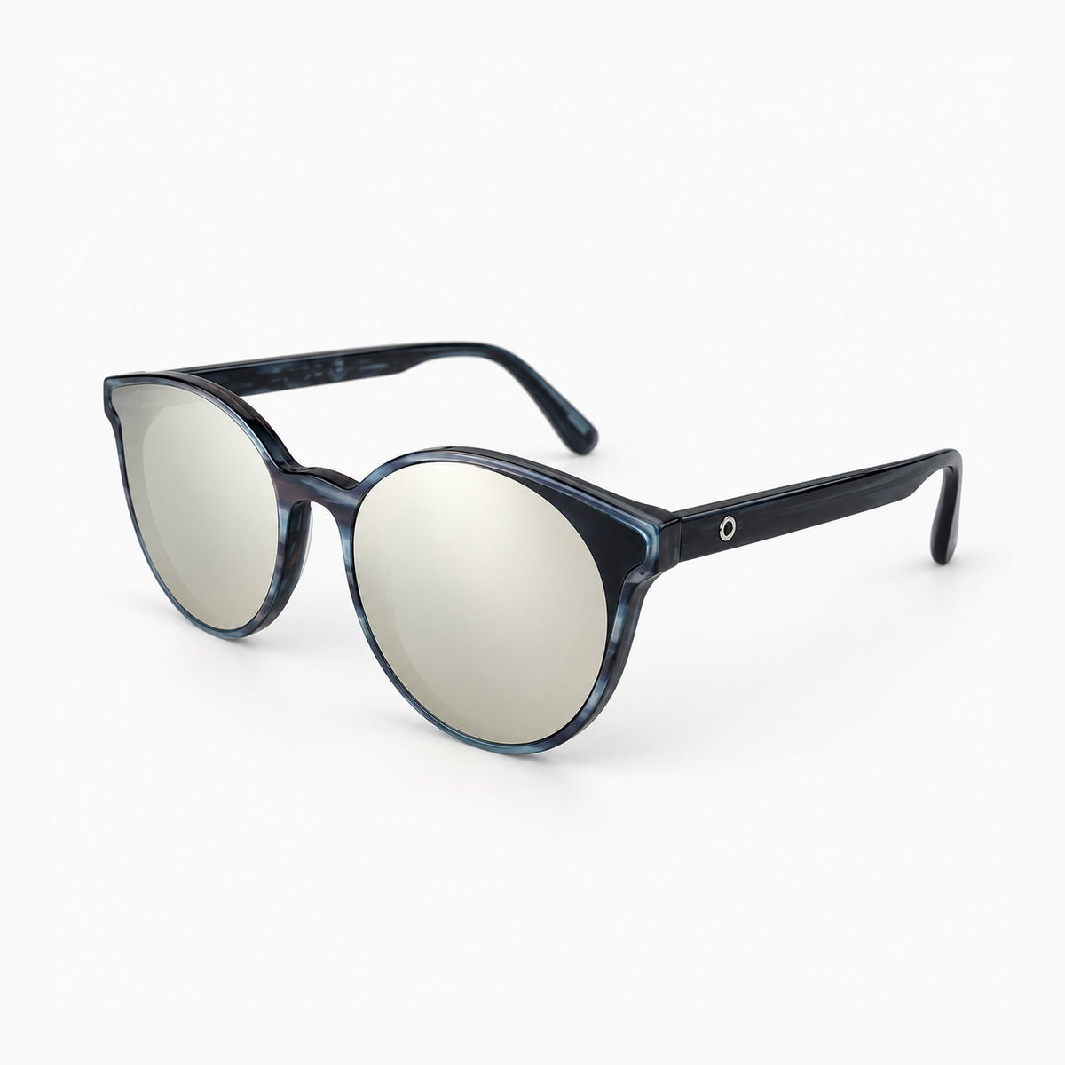 BRERA Gloss Blue / Mirrored Gray — 45° profile