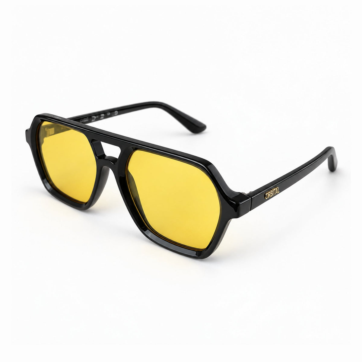 LE MANS Gloss Black / Ochre — 45° profile