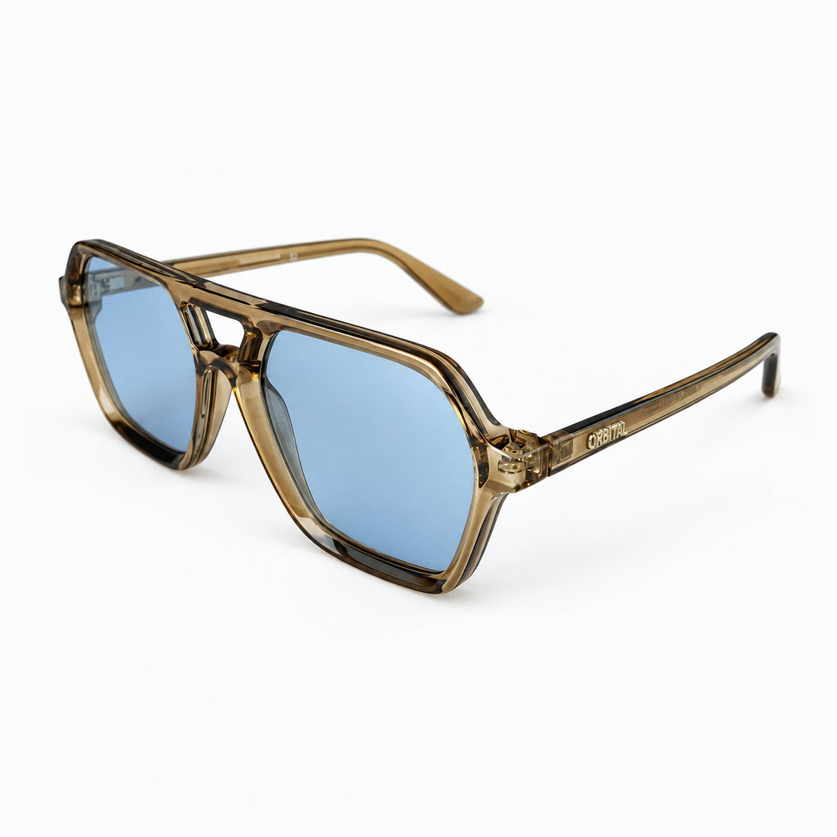 LE MANS Havana / Sky Blue — 45° profile
