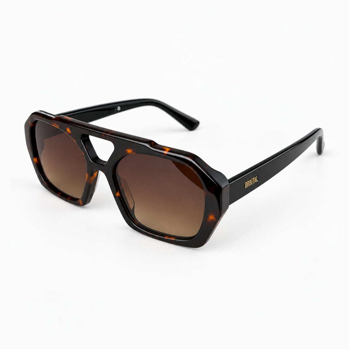 YORK Tortoise / Gloss Gold Havana Gradient — 45° profile