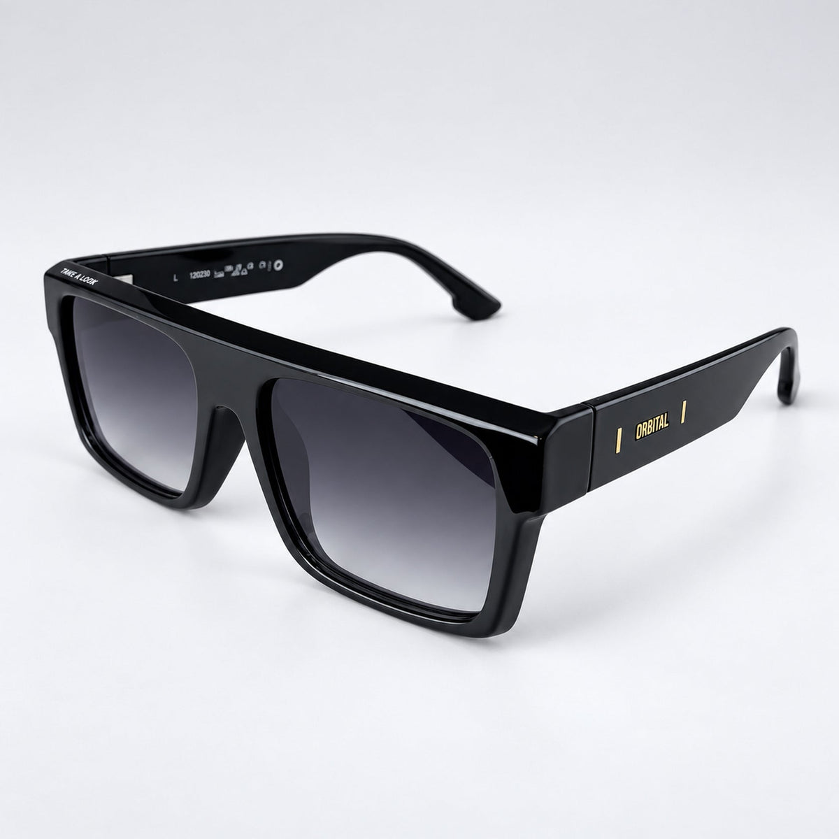 EIVISSA Gloss Black / Gray Gradient — 45° profile