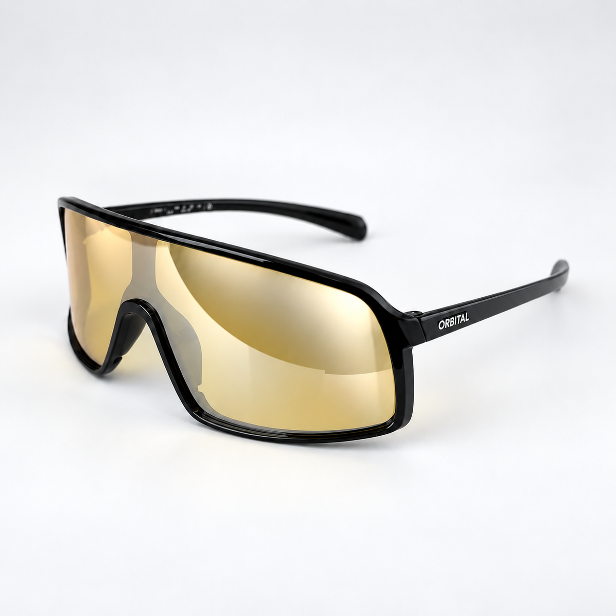 ZERO Gloss Black / Yellow Flash — 45° profile